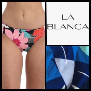 NWT La Blanca Island Goddess Ruched Bikini Bottoms